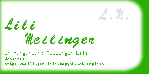 lili meilinger business card